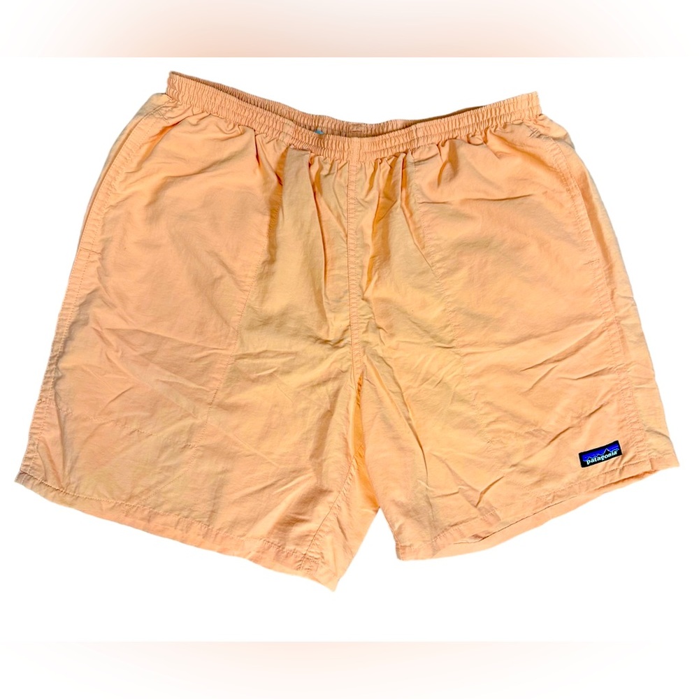 Patagonia Baggies Shorts Mens Large Peach 7" Lined Pocket Hiking